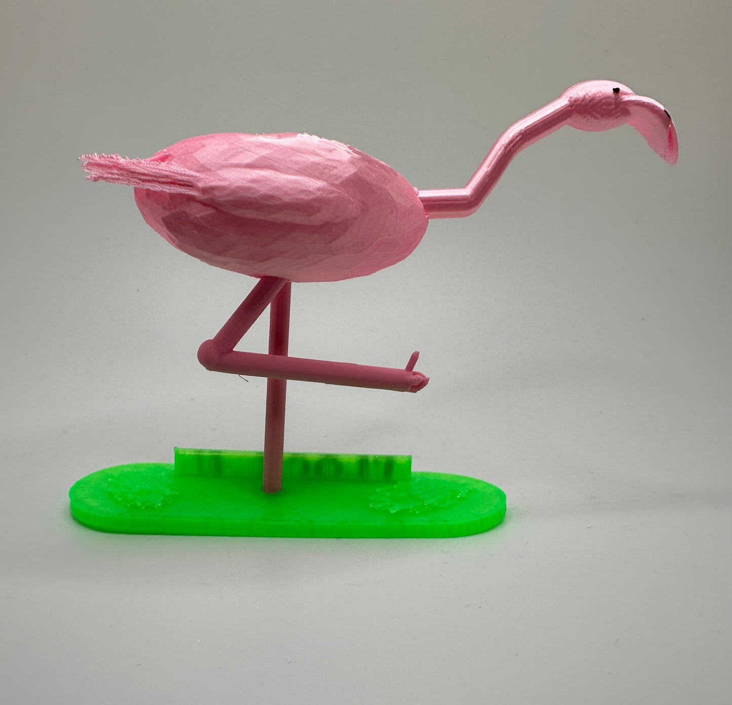 Flamingo Desk Ornament (Green - Flock U)