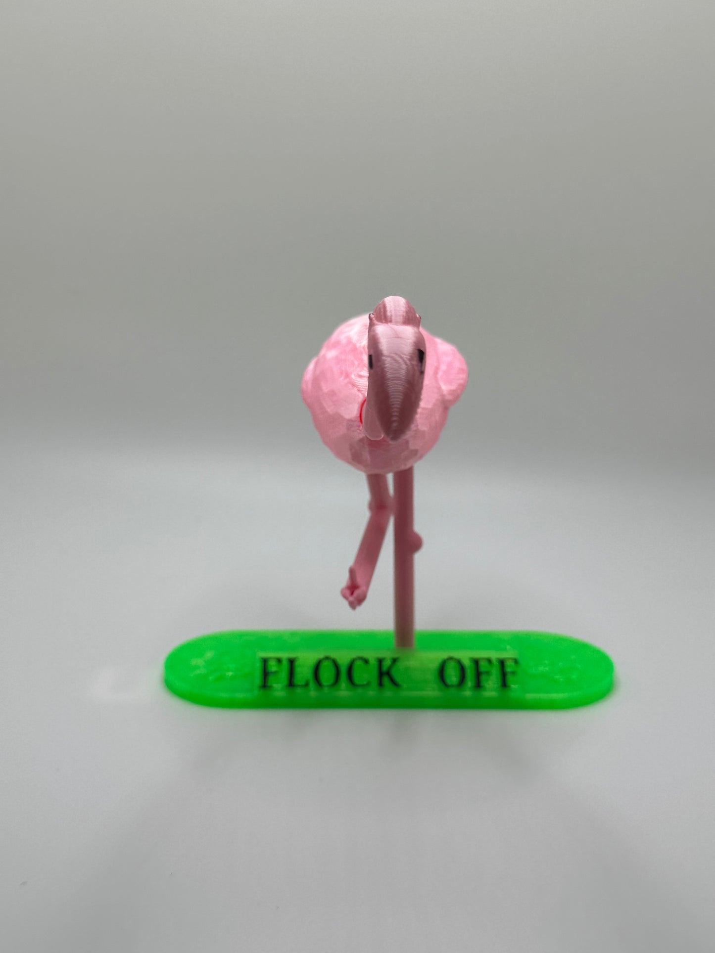 Flamingo Desk Ornament (Green - Flock Off)